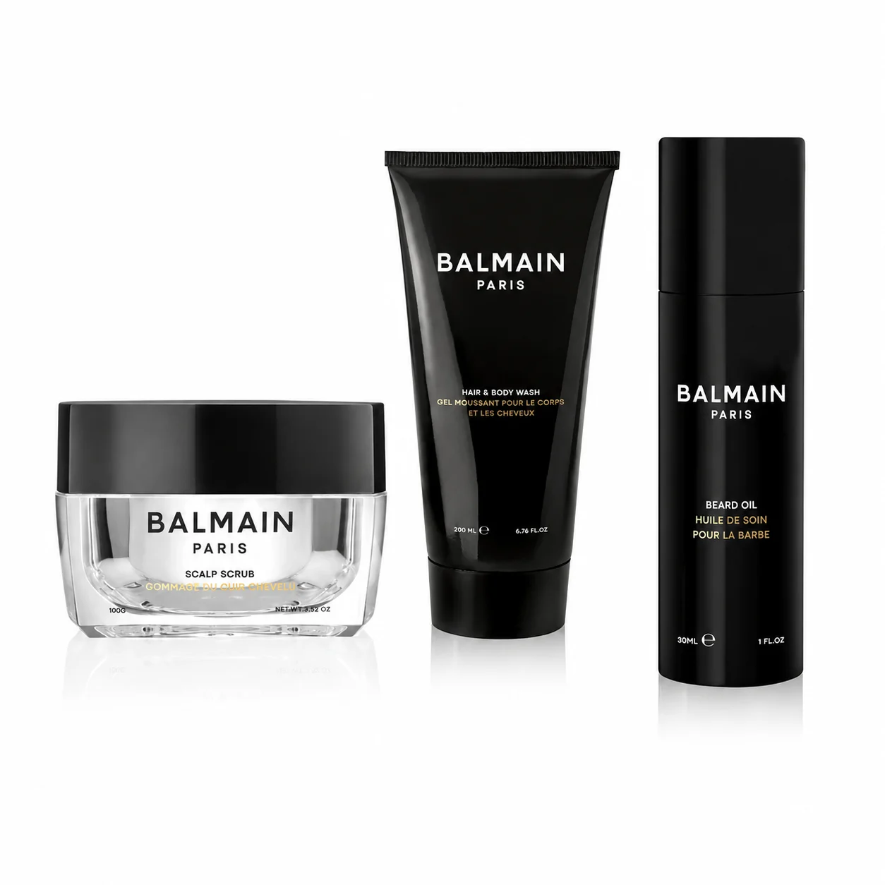 Homme Giftset 3 (Beard Oil, Hair & Body Wash, Scalp Scrub)