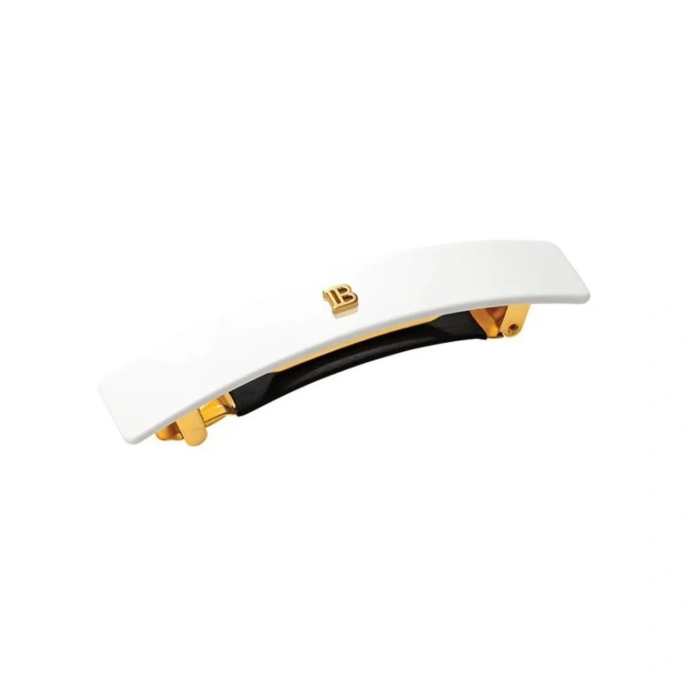 Cellulose Acetate Barrette Medium White (bílá spona na vlasy střední)