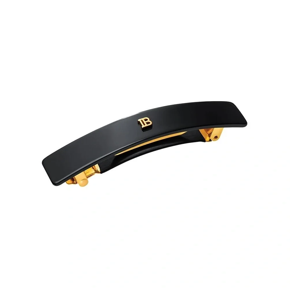 Cellulose Acetate Barrette Medium Black (černá spona na vlasy střední)